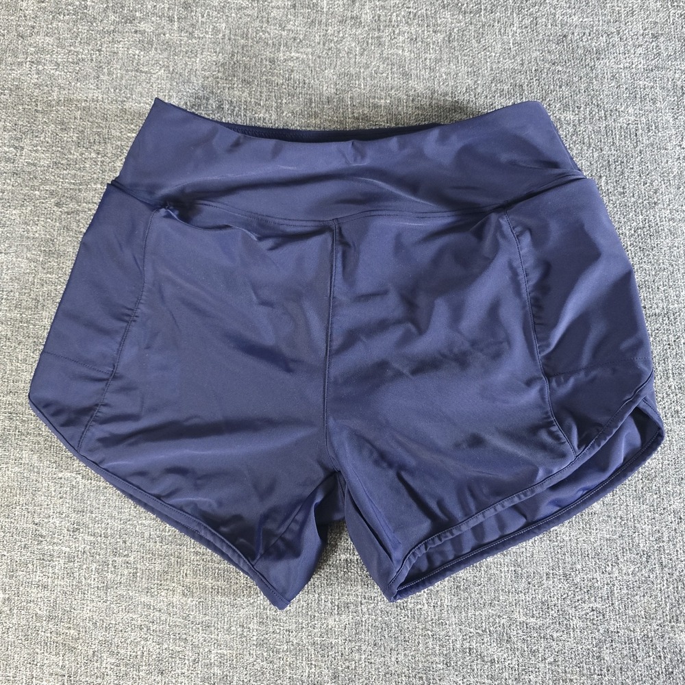 PUDOLLA Navy Blue Athletic Shorts Pockets Womens Size Medium Stretch